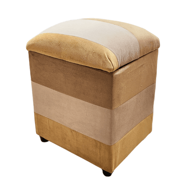 POUF MUEBLES RIMAR CAFÉ CLARO BAUL - 3