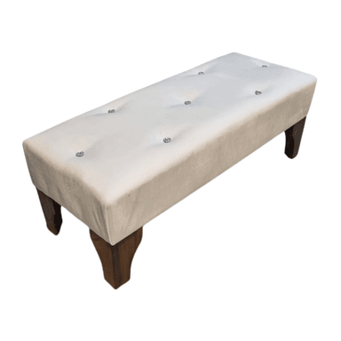 BANQUETA MUEBLES RIMAR CRUDO BOTONE FELPA 100X40X40 - 1
