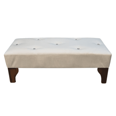 BANQUETA MUEBLES RIMAR CRUDO BOTONE FELPA 100X40X40 - 2