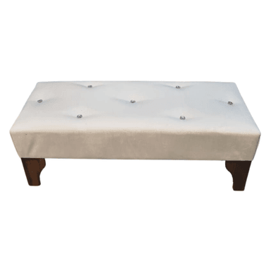 BANQUETA MUEBLES RIMAR CRUDO BOTONE FELPA 100X40X40 - 4