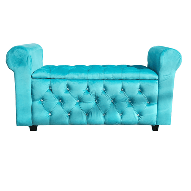BANQUETA MUEBLES RIMAR BAUL CAPITONE CON BRAZO 135X40X50 - 1