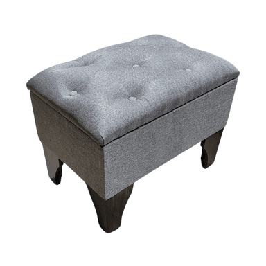 BANQUETA MUEBLES RIMAR BAUL GRIS LINO BOTONE 60X40X45 - 2
