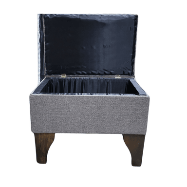BANQUETA MUEBLES RIMAR BAUL GRIS LINO BOTONE 60X40X45 - 4