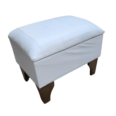 BANQUETA MUEBLES RIMAR BAUL BLANCO EN ECO CUERO 60X40X45 - 2