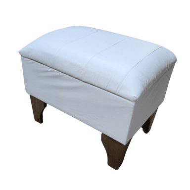 BANQUETA MUEBLES RIMAR BAUL BLANCO EN ECO CUERO 60X40X45 - 3