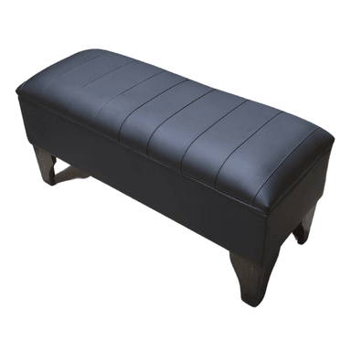BANQUETA MUEBLES RIMAR BAUL LINEAL NEGRO ECO CUERO 105X40X45X20 - 3