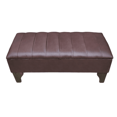 BANQUETA MUEBLES RIMAR BAUL LINEAL CHOCOLATE ECO CUERO 105X40X45X20 - 1