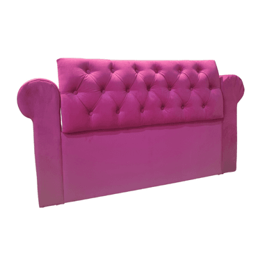 BANQUETA MUEBLES RIMAR FUCSIA BAUL CAPITONE CON BRAZO FELPA 134X40X50X40 - 5