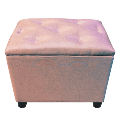 BANQUETA MUEBLES RIMAR PALO ROSA BAUL BOTONE LINO 60X40X50X40 - 1
