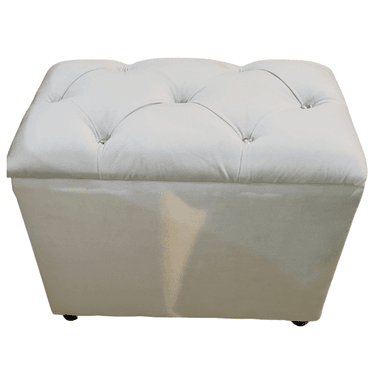 BANQUETA MUEBLES RIMAR CRUDO BAUL CAPITONE DIAMANTE FELPA 60X40X50X40 - 4