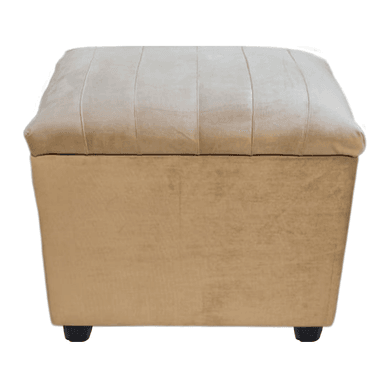 BANQUETA MUEBLES RIMAR BEIGE BAUL LINEAL FELPA 60X40X50X40 - 1