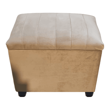 BANQUETA MUEBLES RIMAR BEIGE BAUL LINEAL FELPA 60X40X50X40 - 4