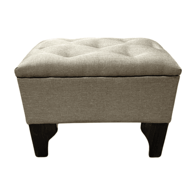 BANQUETA MUEBLES RIMAR CANELA BAUL BOTONE LINO 60X40X45X20 - 1