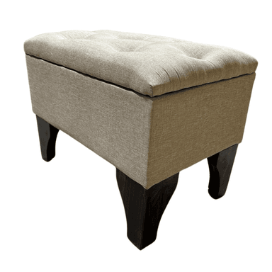 BANQUETA MUEBLES RIMAR CANELA BAUL BOTONE LINO 60X40X45X20 - 5