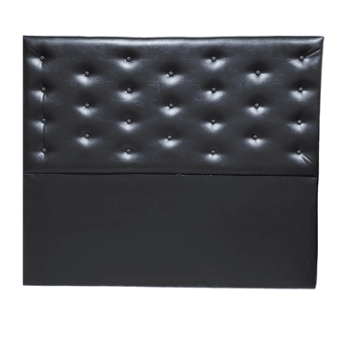 RESPALDO MUEBLES RIMAR 2 PLAZAS ECO CUERO NEGRO - 4