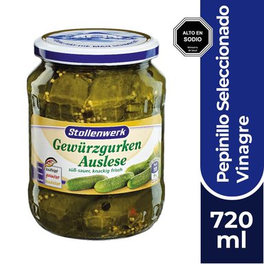 PEPINILLO SELECCIONADO VINAGRE STOLLENWERK 720 ML - 1
