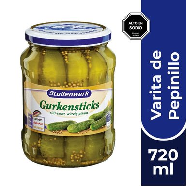 VARITA DE PEPINILLO EN VINAGRE STOLLENWERK 720 ML - 1