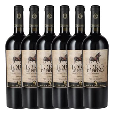 CAJA 6 VINOS TORO DE PIEDRA CARMENERE 14° 750ML - 2