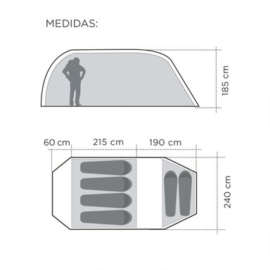 CARPA DOITE PARA 6 PERSONAS GRAN RUCA 4+2 - 9