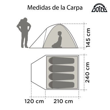 CARPA DOITE PARA 4 PERSONAS HI CAMPER SL - 3