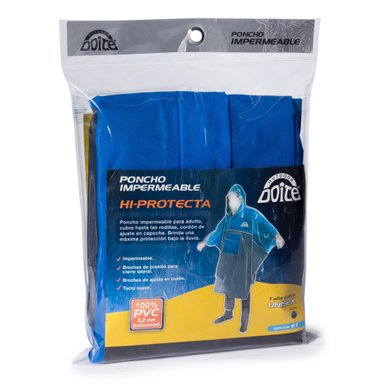 PONCHO DOITE UNISEX HI-PROTECTA AZUL LINO - 2