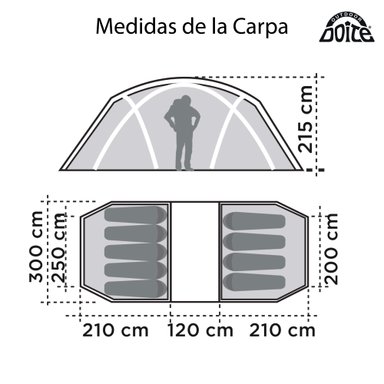CARPA DOITE PARA 9 PERSONAS PRADERA 5+4 - 4