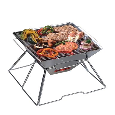 PARRILLA DOITE PLEGABLE XENA 2-4 PERSONAS PLATEADO - 1