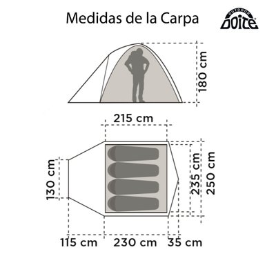 CARPA DOITE PARA 4 PERSONAS SUNTERRA - 7