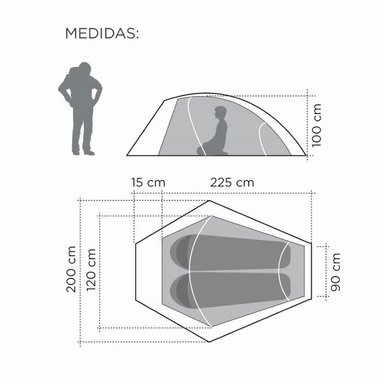 CARPA DOITE PARA 2 PERSONAS VOLCANO - 7