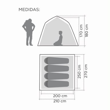 CARPA DOITE PARA 4 PERSONAS ARMADO INSTANTÁNEO INSTANT - 4