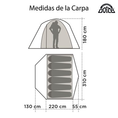 CARPA DOITE PARA 6 PERSONAS HI CAMPER SL - 3