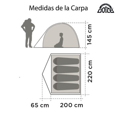 CARPA DOITE PARA 4 PERSONAS ZANDER - 5