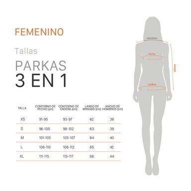 PARKA 3 EN 1 SKADA MUJER AZUL DOITE - 8