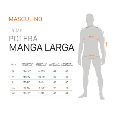 POLERA MANGA LARGA DEPORTIVA LAVA POLO HOMBRE AZUL DOITE - 5