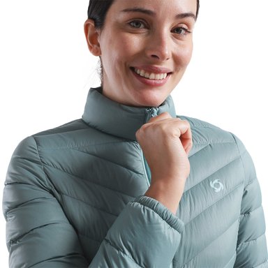 PARKA PLUMA EBONI MUJER TURQUESA DOITE - 8