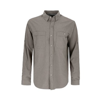 CAMISA MANGA LARGA SEQUOIA MELANGE HOMBRE GRIS - 1