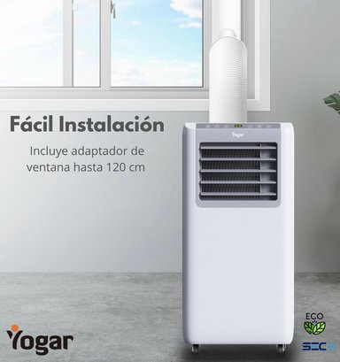 AIRE ACONDICIONADO PORTÁTIL 4EN1 ECO 9000 BTU FRÍO Y CALOR YOGAR - 3