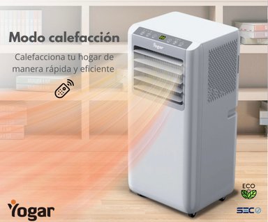 AIRE ACONDICIONADO PORTÁTIL 4EN1 ECO 9000 BTU FRÍO Y CALOR YOGAR - 5