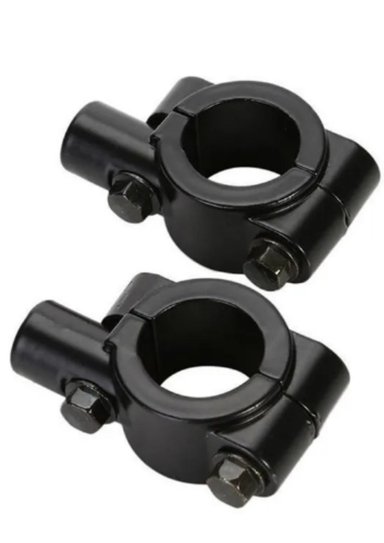 PORTA ESPEJOS PAR 10MM - PLATEADO - 1