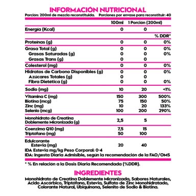 CREATINA DOBLEMENTE MICRONIZADA PARA ELLAS 235G 40SV CANDY POP - 2