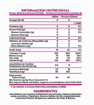PACK 2 FRASCOS CREATINA ITALO GROTTINI MONOHIDRATO SANDIA MANGO MARACUYA POLVO 40 SERV C/U - 3