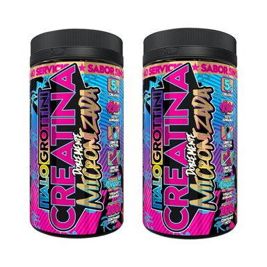 PACK 2 FRASCOS CREATINA ITALO GROTTINI MONOHIDRATO SIN SABOR POLVO 40 SERV C/U - 1