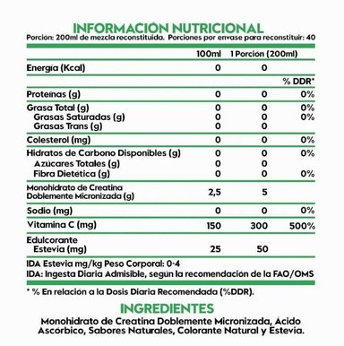 PROTEINA ITALO GROTTINI CARNE 73SV CHOCOLATE POLVO 5.2 LB + CREATINA 40SV NARANJA - 3