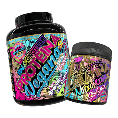 CREATINA ITALO GROTTINI MONOHIDRATADA 300GR PACK PROTEINA VEGANA ARANDANOS CREMA 5LB - 1