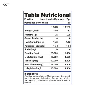 CREATINA WINKLER NUTRITION PRE ENTRENO GLUTA TAURINA BERRIES 600 GR - 2