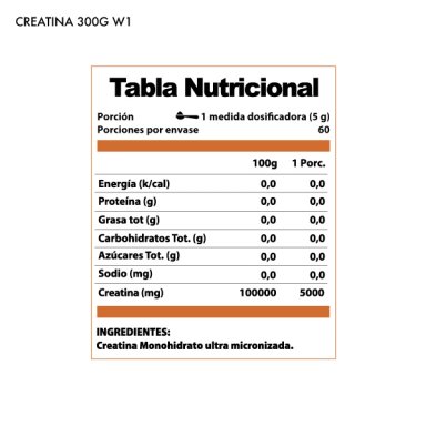CREATINA WINKLER NUTRITION MONOHIDRATADA 300GR 60SV - 2