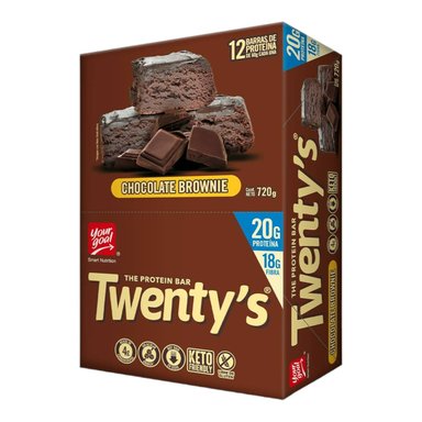 PACK X12 BARRAS DE PROTEÍNA YOUR GOAL TWENTY'S CHOCOLATE BROWNIE 20GR PROTEÍNA - 1