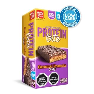 PROTEÍNA YOUR GOAL PROTEIN BITE CARAMEL PEANUTS SALTY DISPLAY 4 UNIDADES - 1
