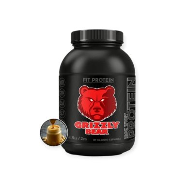 PROTEÍNA 2 KG - 60 SERVICIOS MANTEQUILLA DE MANI - GRIZZLY BEAR - 1