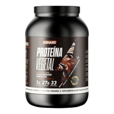 PROTEÍNA VEGETAL 1KG - 33 SERVICIOS - CHOCOLATE BROWNIE - GOHARD - 1
